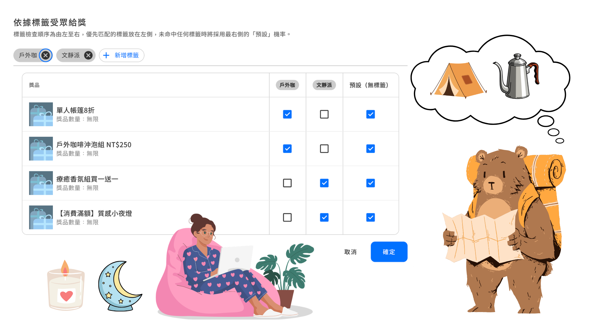 標籤給獎
