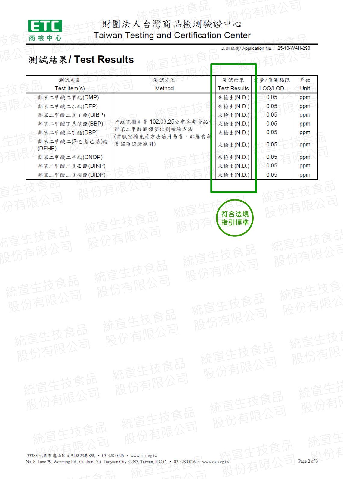 美之選余甘子C_塑化劑檢驗報告2