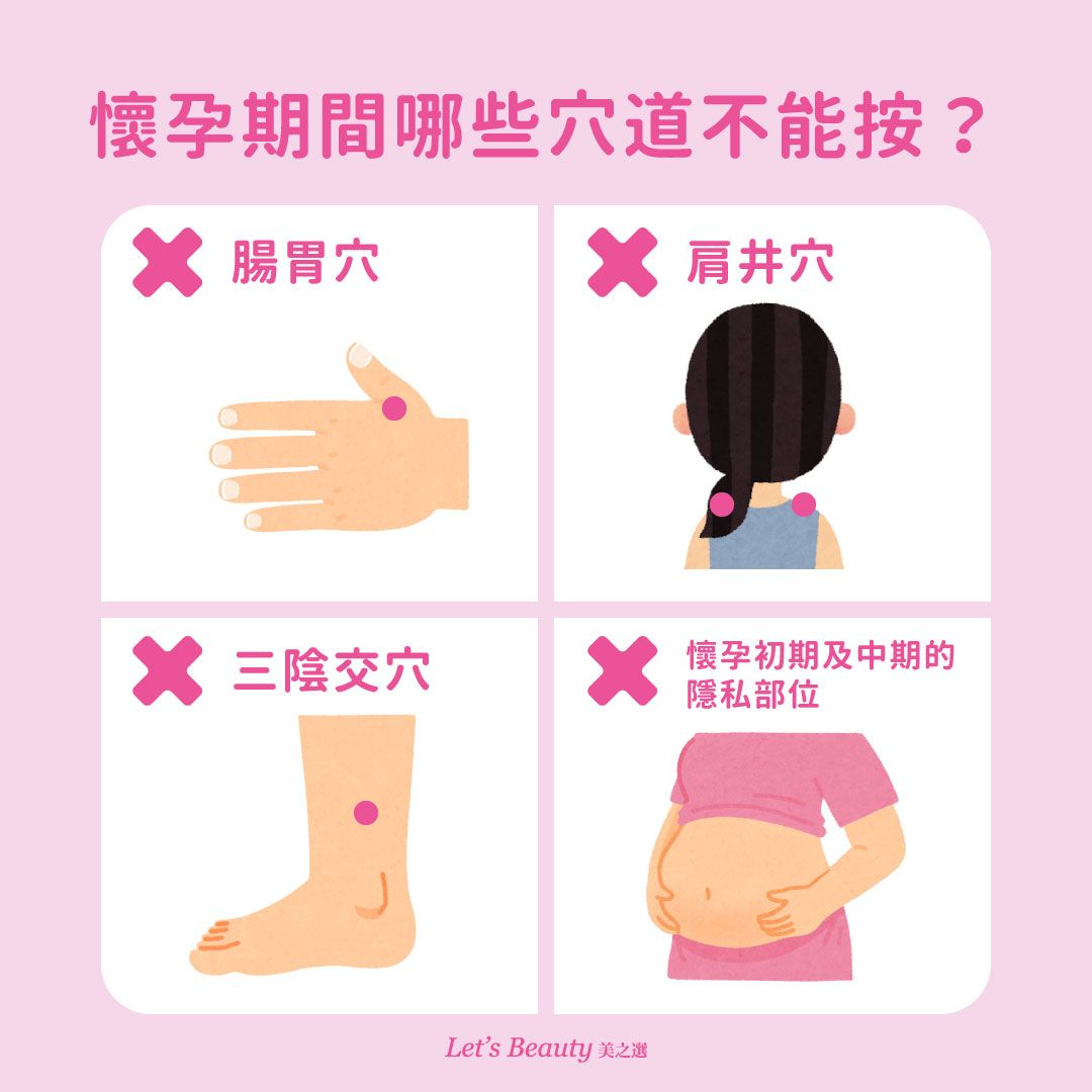懷孕期間哪些穴道不能按?